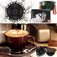 Vista 7 de 5 cápsulas de café reutilizables Vertuo, cápsulas de café recargables, compatibles con máquina de café Nespresso Vertuo, con 2 cápsulas de café