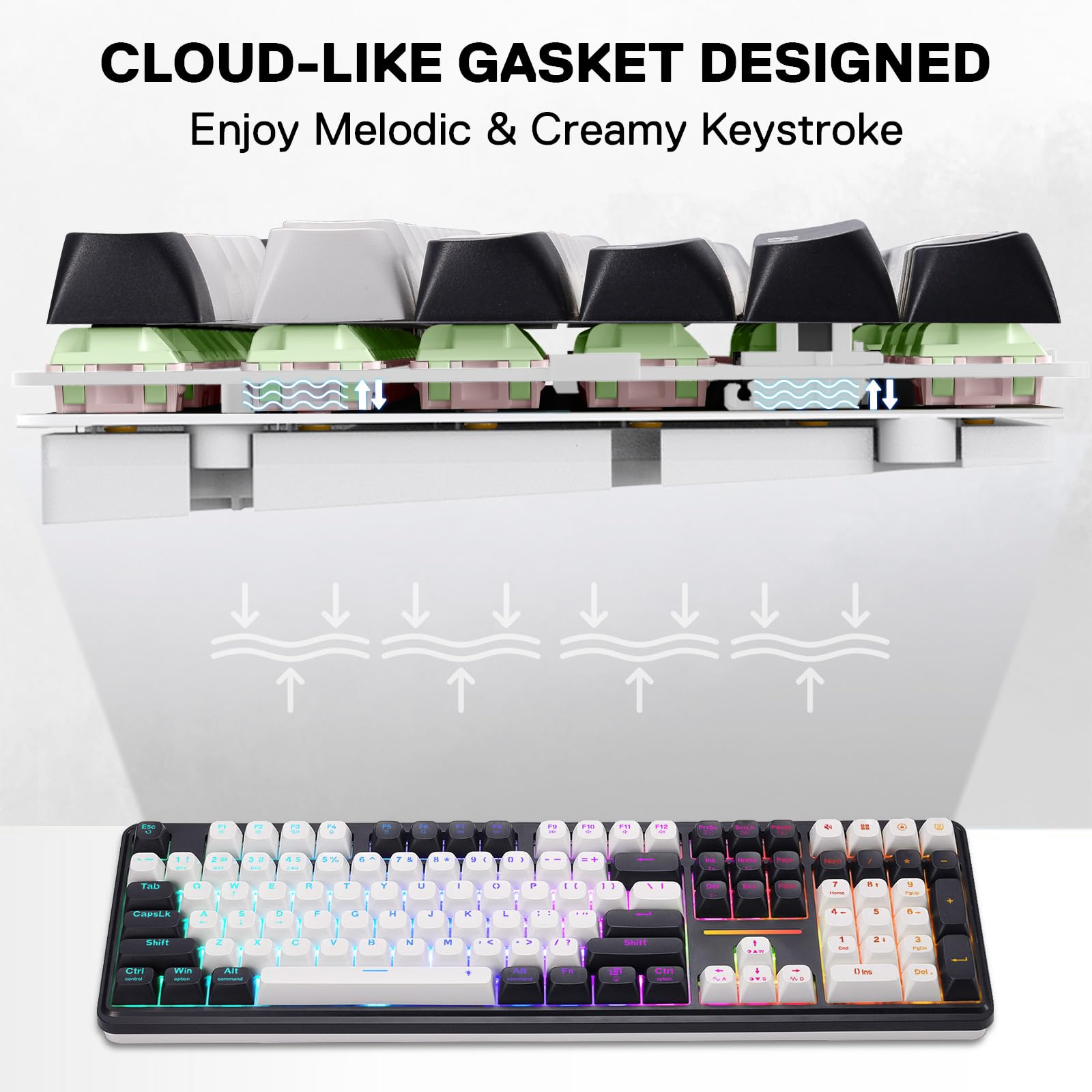 Redragon K745 PRO Wireless Keyboard - RGB Gaming -5
