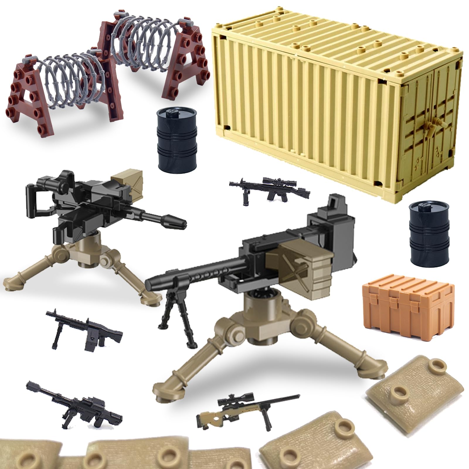 Felicify Military Weapons Set, 129pcs WW2 Weapons Set, Army Minifigures, Military Brickarms, Modern Military Toy Set - Image 4