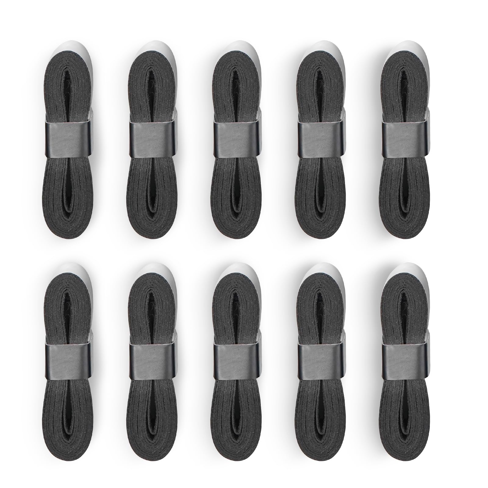 WILMIN Tennis Racket Grip Tape, 10 Pack, Racquet Overgrip, for Sweat Absorption, Shock Dispersion, Tackiness, Comfort and Durability, Overlength, Easy to Apply (Black Tough(10 Pack, 51 inchs))