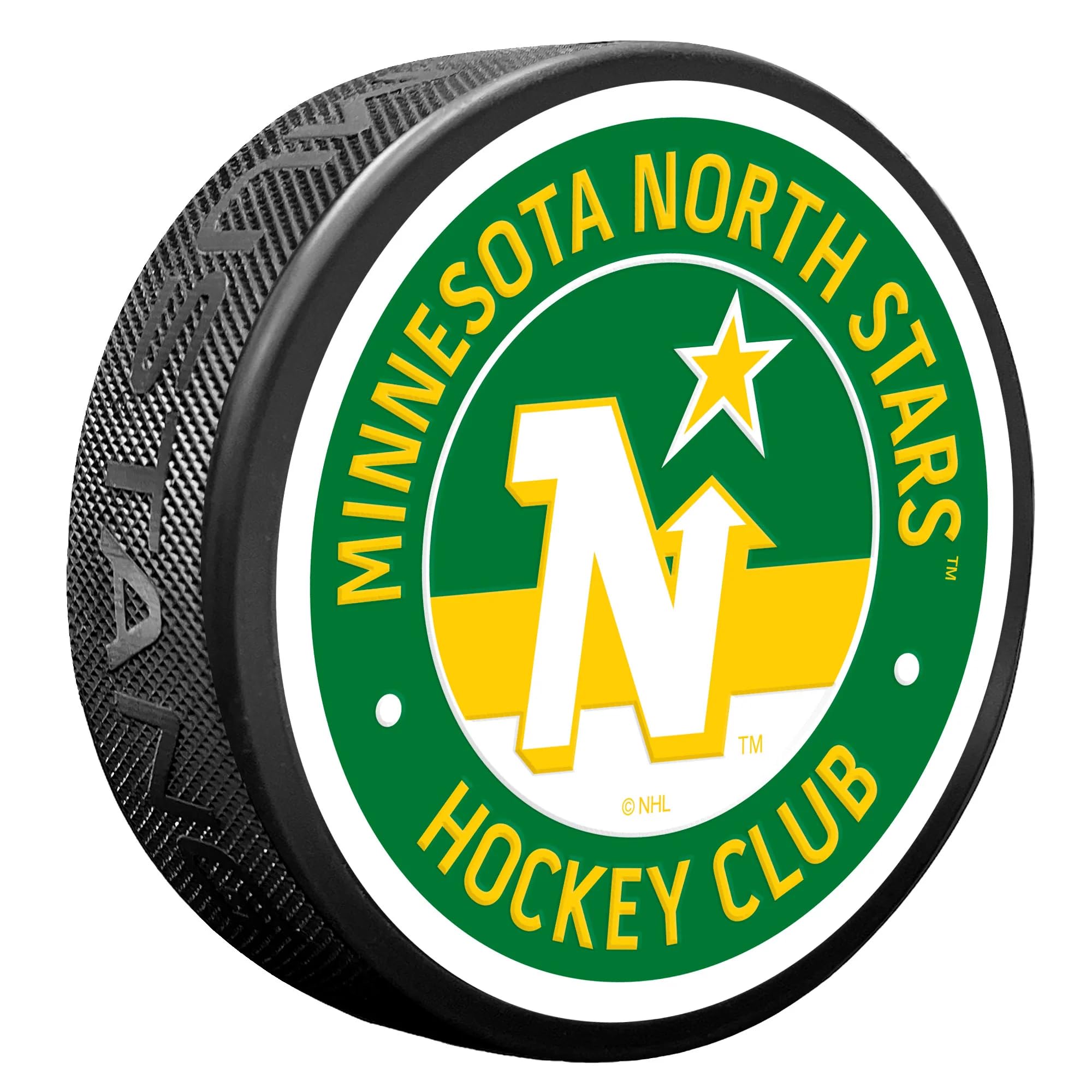 Sports Decor Minnesota North Stars Vintage Stripe Puck