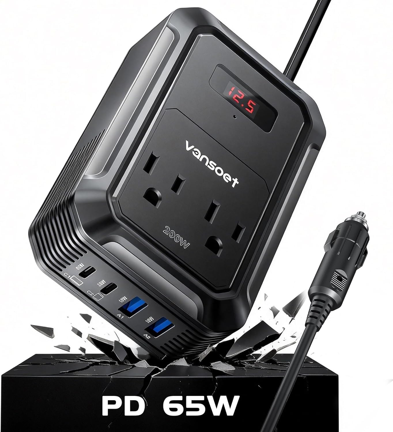 Vansoet 200W Car Power Inverter