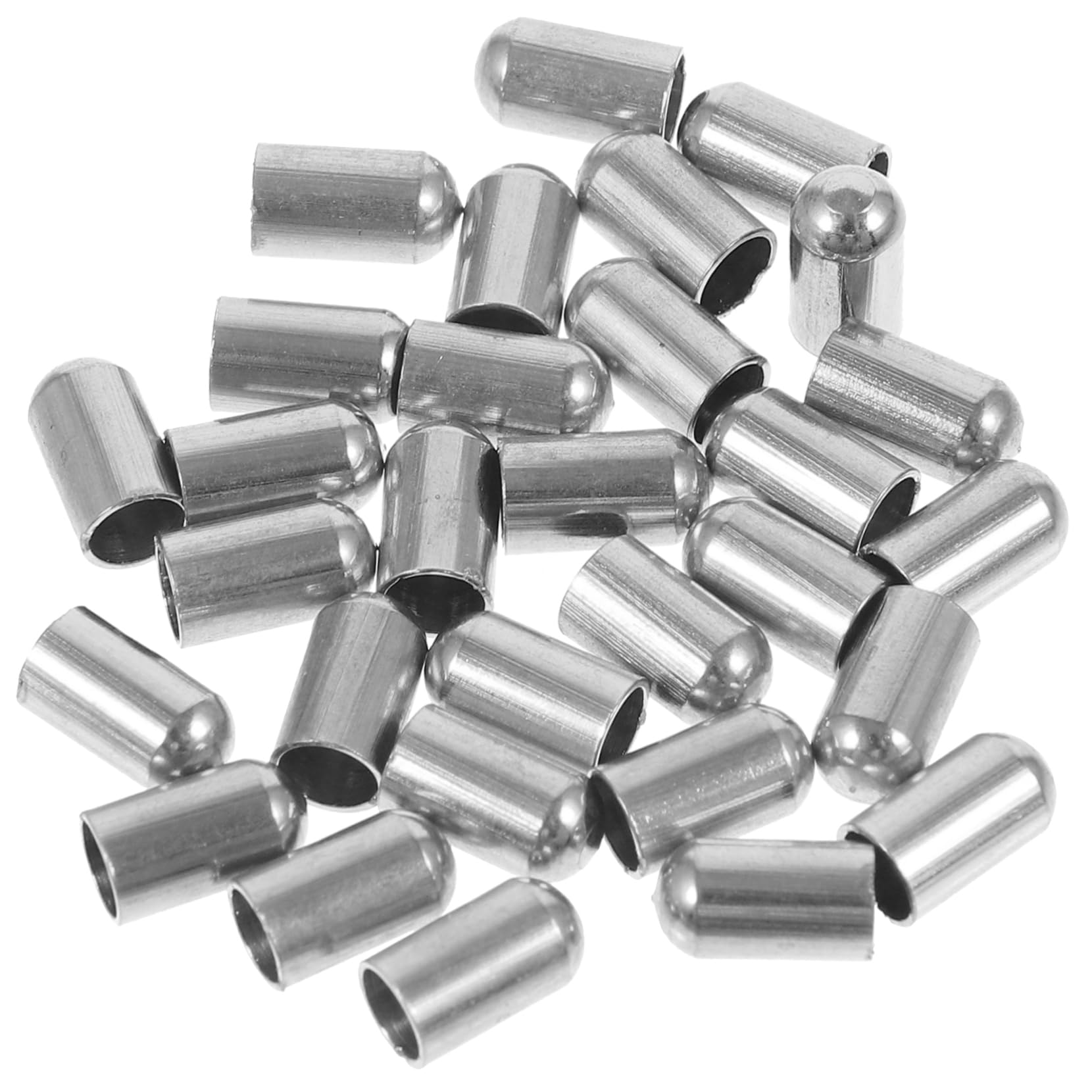 ARTIBETTER Metal Rope End Cap Bracelet 30pcs Versatile Cord End Stopper for DIY Stylish and Practical