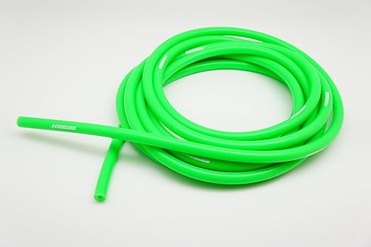 Autobahn88 High Performance Silicone Vacuum Hose, ID=0.24" (6mm), OD=0.47" (12mm), 10 Feet (3 Meter), Green