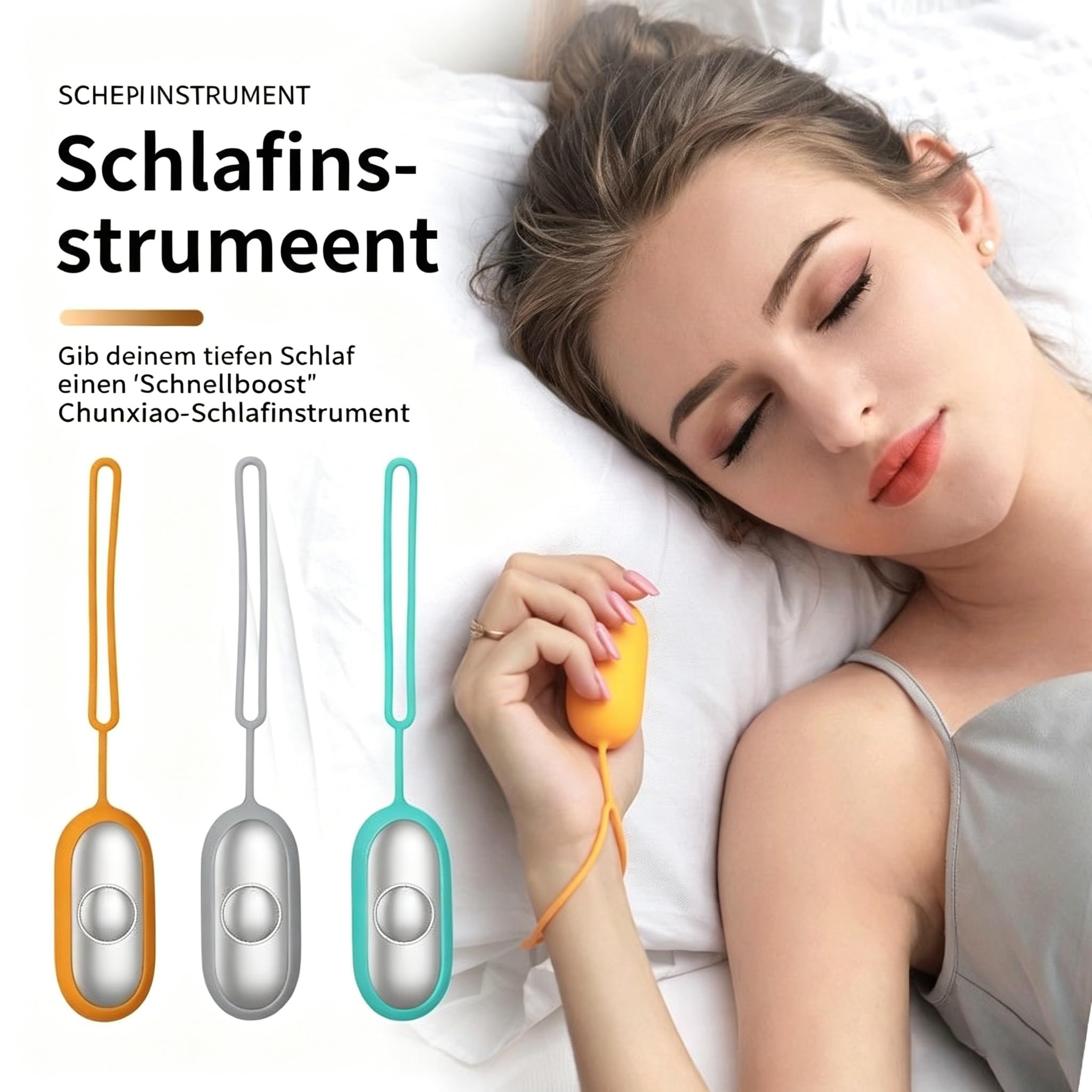 Calmbeez Gerät USB Aufladbares Einschlafhilfegerät mit Mikrostrom und elektronischem Puls - Verbessert Schlaf, reduziert Stress, bringt schnellen und tiefen Schlaf