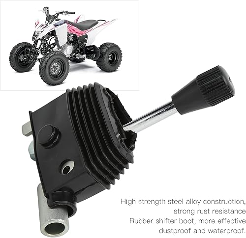 Miniatura 3 de Acouto Palanca de cambios de mano para motocicleta, palanca de cambios de 4 ruedas con polaina de goma, aleación de acero para Quad Dirt Bike ATV Go