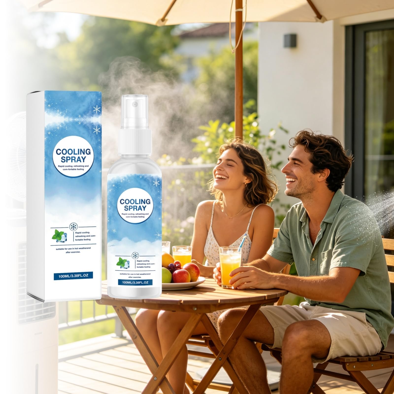 Erfrischendes Gesichts- und Körperspray mit kühlendem Nebel für heiße Tage, Erfrischung für unterwegs bei warmem Wetter, ideal für Reisen, Wandern, Camping, Strand, Pool und Park. (6pcs)