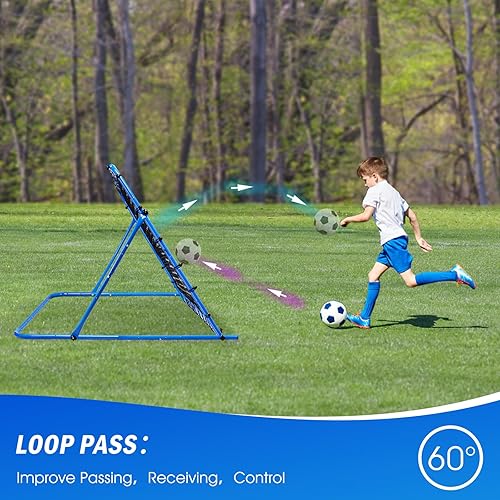 Miniatura 4 de Soccer Rebounder Net, Quick-Switch Angle Soccer Training for Control, Passing Practice, Easy Setup Soccer Goal Rebounder Gifts Aids & Equipment for