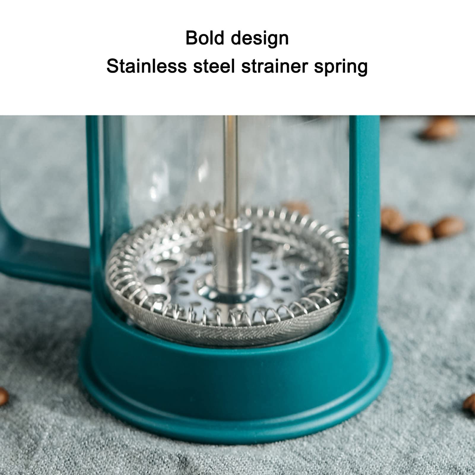 Cafetera Émbolo, Cafetera Francesa De Vidrio De Borosilicato Resistente Al Calor, Cafetera De Piston, French Press, Prensa De Café De Acero Inoxidable 304 Con 3 Filtros, Tetera Para Viajes De Campame