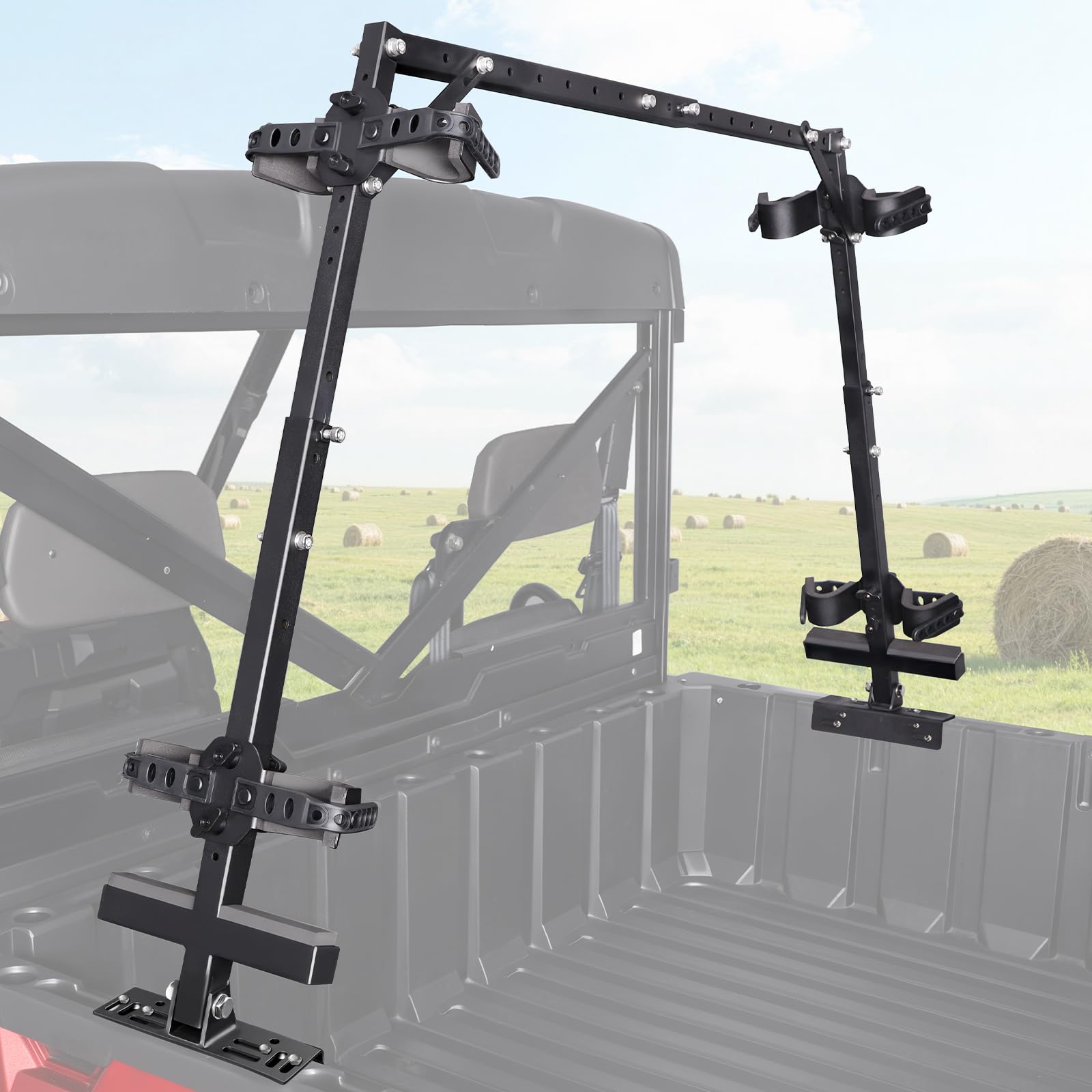 StarknightMT UTV Gun Rack for Cargo Bed Universal Hunting Tool Holders
