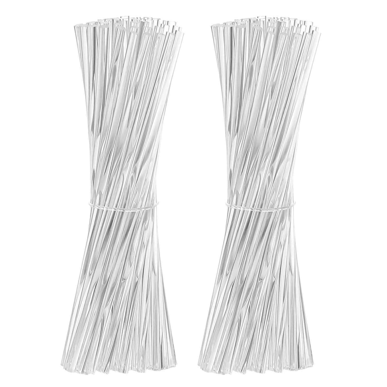 IBOWZ Acryl Rundstab, 100 Stück Vollstäbe, Länge 250 mm, durchsichtige Acryl-Rundstäbe, Durchmesser 2–5 mm, geeignet für Heimwerker, Bastelarbeiten, Partydekorationen, Gartenarbeit, Durchmesser 5 mm