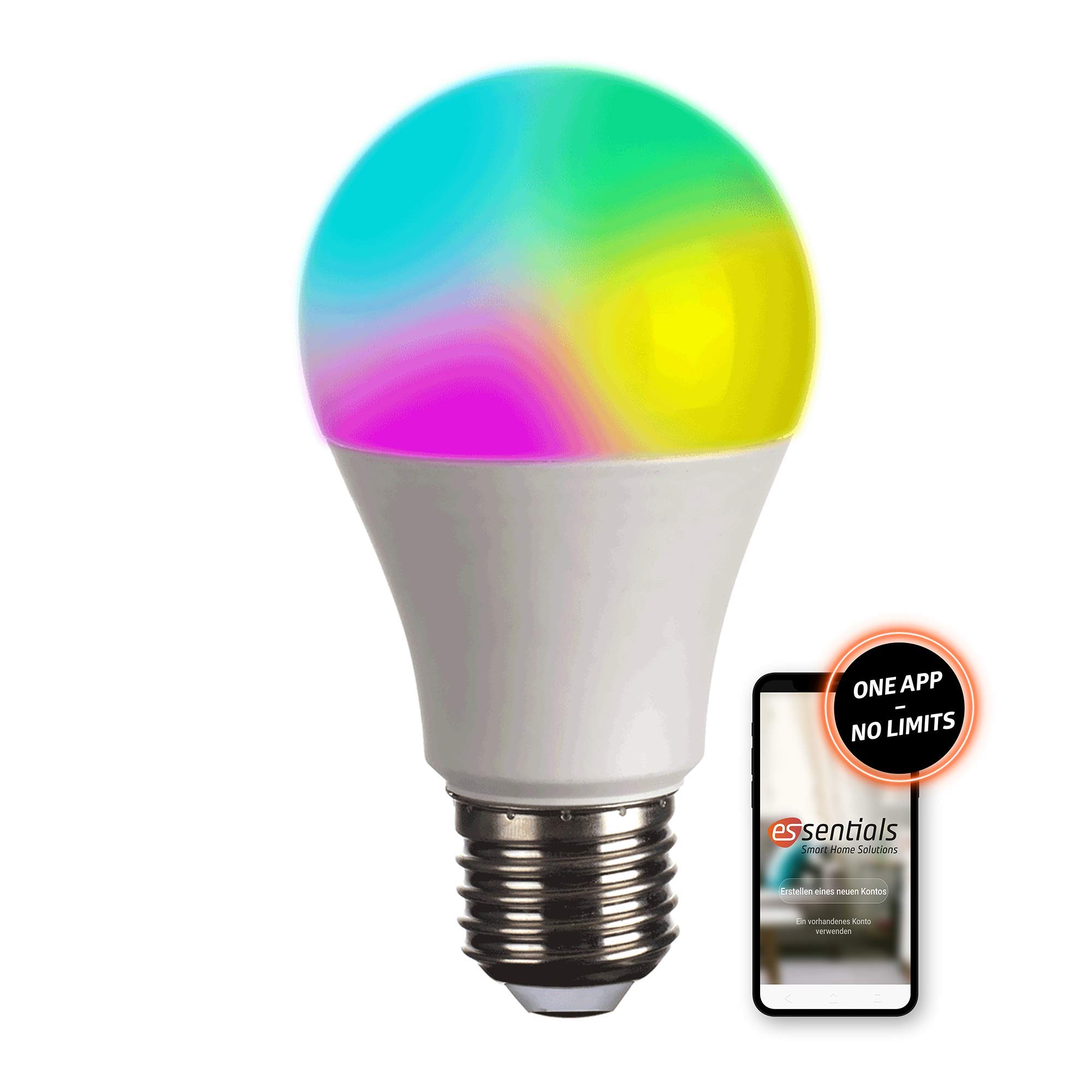 essentials Smart Home Solutions Essentials Smart Home LED Light Bulb 10W WiFi E27 Barrel 10W Cool White to Warm White RBG