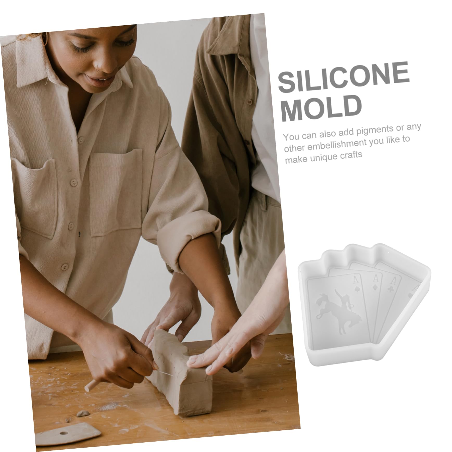 SHINEOFI 4stücke Silikon Gießform Für Poker-design Aromatherapie Dekoration Flexible Und Praktische Silikonform Für Kreative Bastelprojekte