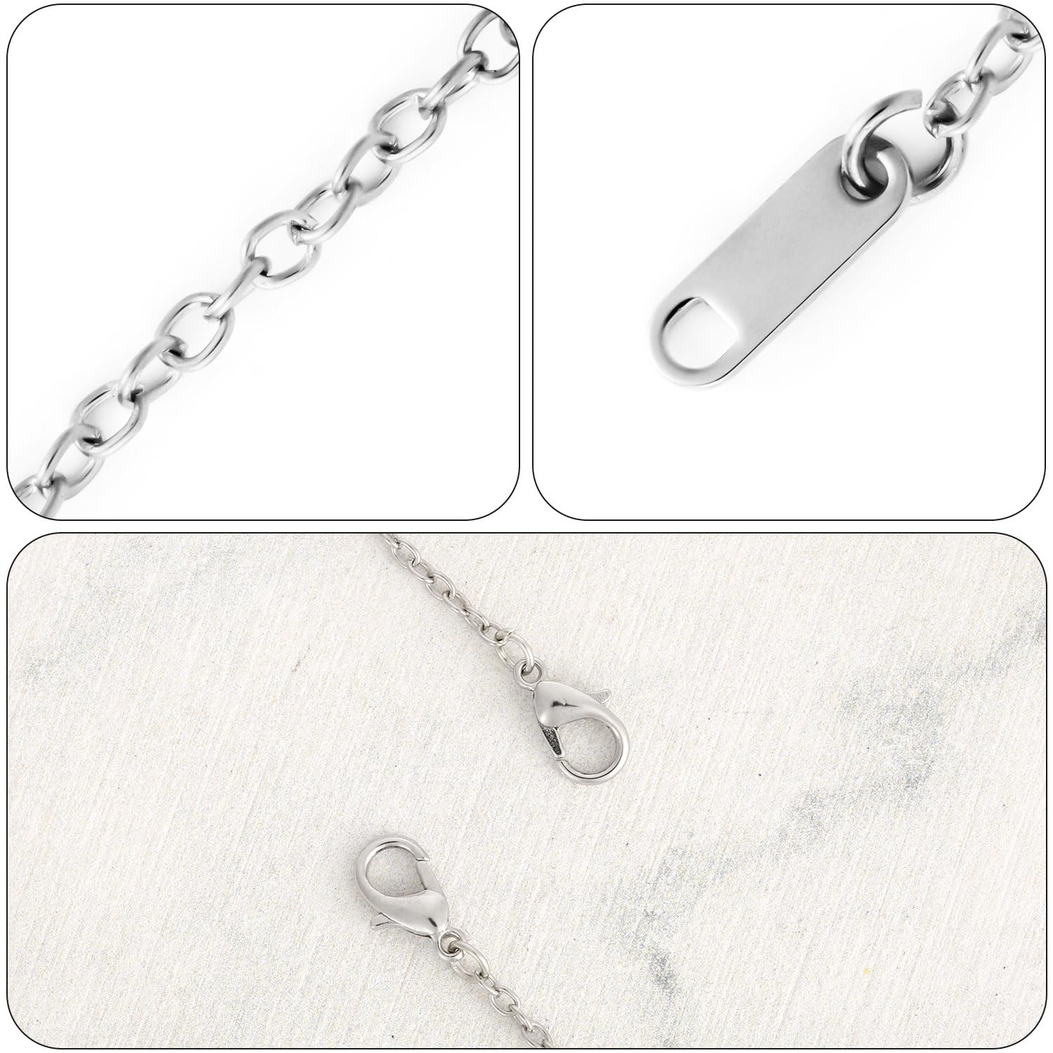 Extender Karabijn voor Ketting - Zilverkleurig