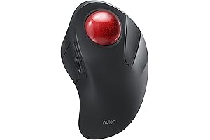 Nulea Rechargeable Wireless Trackball Mouse, Ergonomic Bluetooth Trackball for Laptop PC