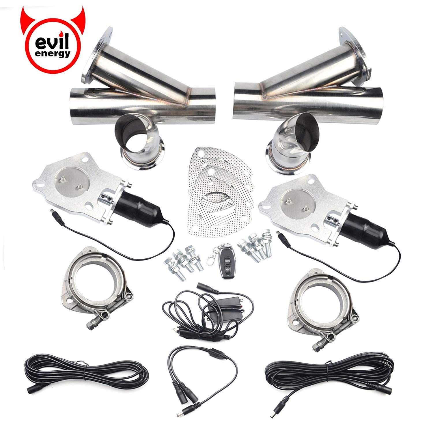 Buy EVIL ENERGY 2 Inch Dual Electric Exhaust Cutout 50mm Remote