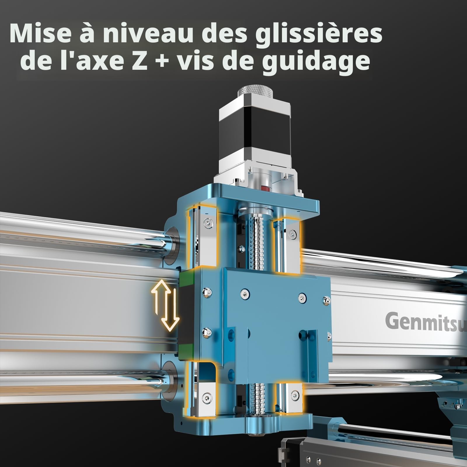 Genmitsu Fraiseuse CNC 4040-PRO MAX pour fraisage du bois, du métal et de l'acrylique, contrôle GRBL, machine à graver 3 axes avec toupie de 710 W et entraînement sur rail linéaire