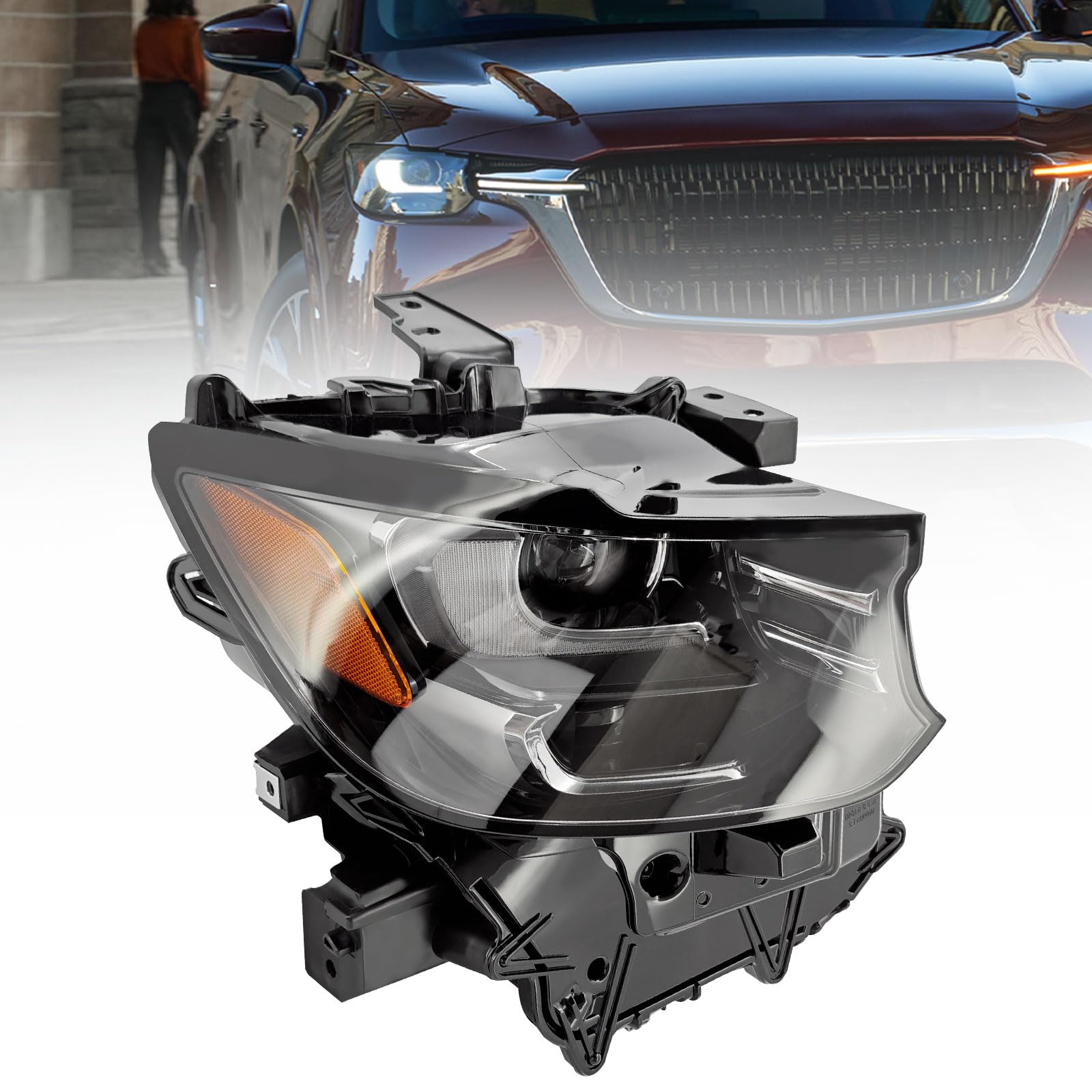 Photo 1 of Headlight Assembly Driver Right Side W/AFS Adaptive & LED DRL Fits for Mazda CX-90 CX90 2023-2025 Replace# KML8-51030 KML8-51-030 KML851030 Headlamp