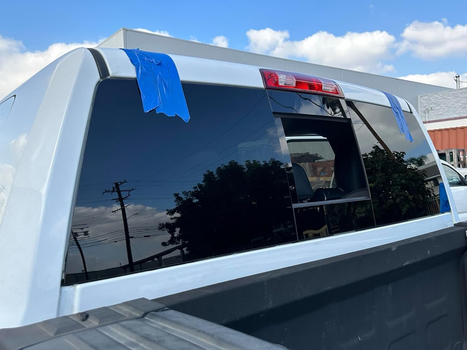 Rear MANUAL Sliding Window compatible with Dodge Ram or Ram Pickup 1500 (2009-2025) Non-Heat, Factory Standard Dark Tinted, Flush Mount Style