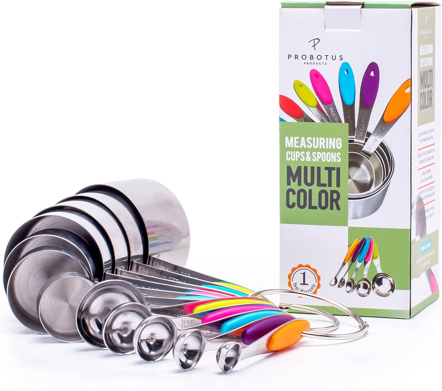 Buy Probotus Measuring Cups and Spoons Set 12pc Food Grade Stainless