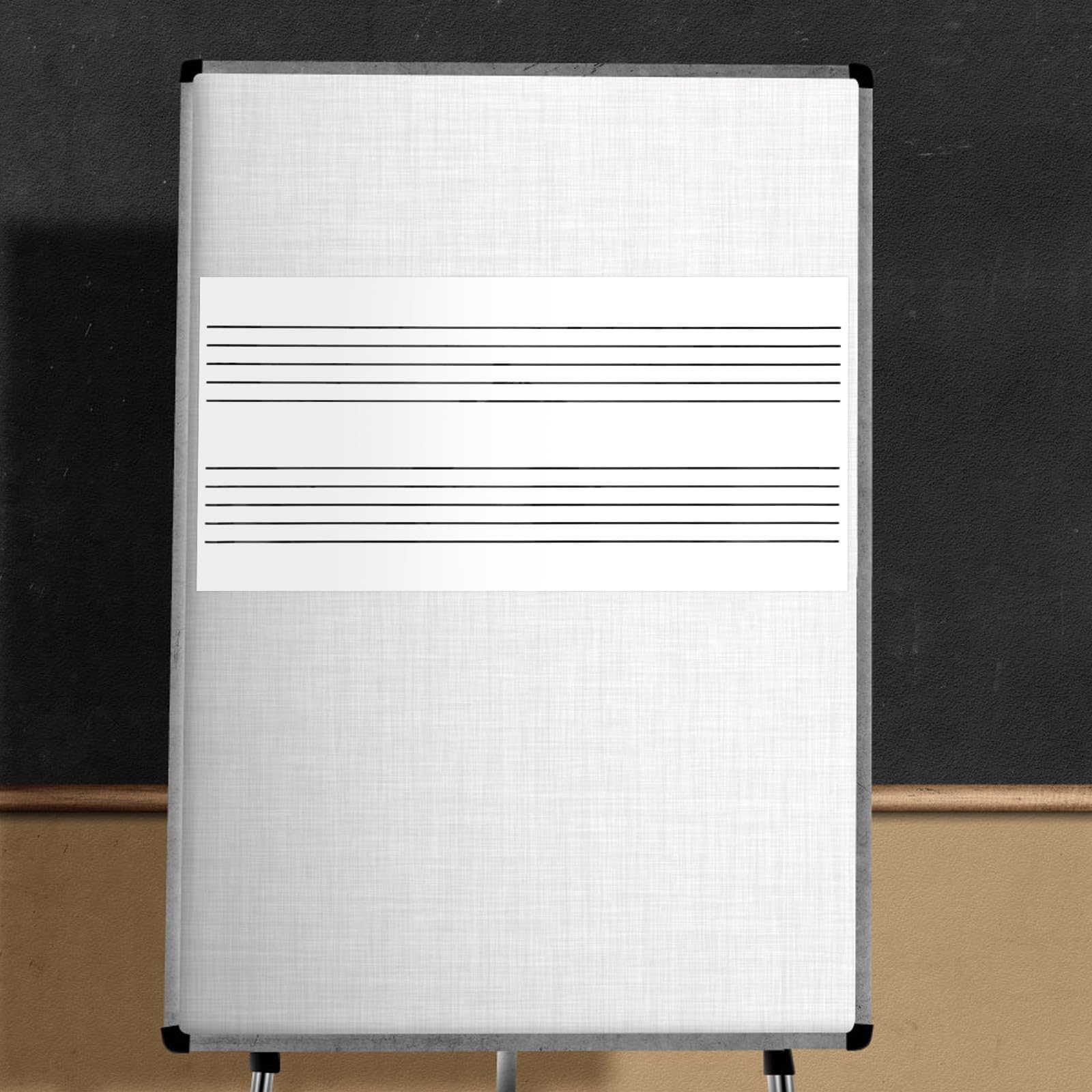 Abaodam Magnetische und Tragbar aus Gummi Whiteboard Tafel mit Notenlinien Wiederverwendbar für Musikunterricht und Klassenzimmergebrauch