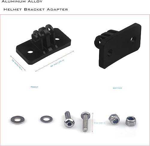 Miniatura 5 de Soportes fijos universales para casco, adaptador de soporte de metal, accesorios de cámara para cámara deportiva GoPro Seriescasco de paracaidismo