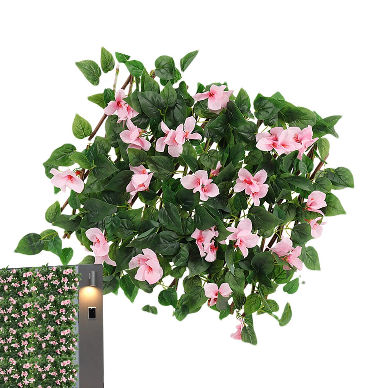 Clôture extensible pour balcon et haie en feuilles artificielles de pétunia