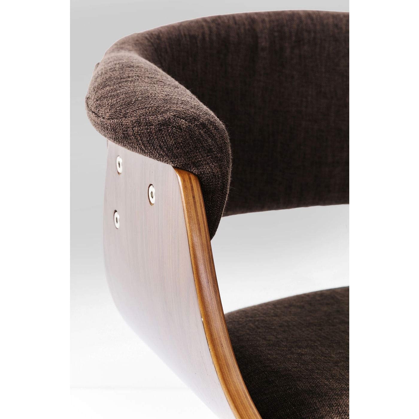 Kare Design Chaise Monaco, Nougat-Marron, Aspect Cuir, Hêtre Massif, Chaise Avec Accoudoirs, Chaise Salle a Manger, Deco Intérieur, Decoration Salon, Cuisine, Chambre, Maison, 72x58x47cm | Chaise salle à manger avec aspect cuir, pour décoration intérieure