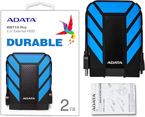 Miniatura 4 de ADATA HD710 Pro 2TB USB 31 IP68 ImpermeableA prueba de golpesPolvo Disco duro externo Ruggedizado Azul AHD710P-2TU31-CBL Blue, BLACK PRO, CAMO,