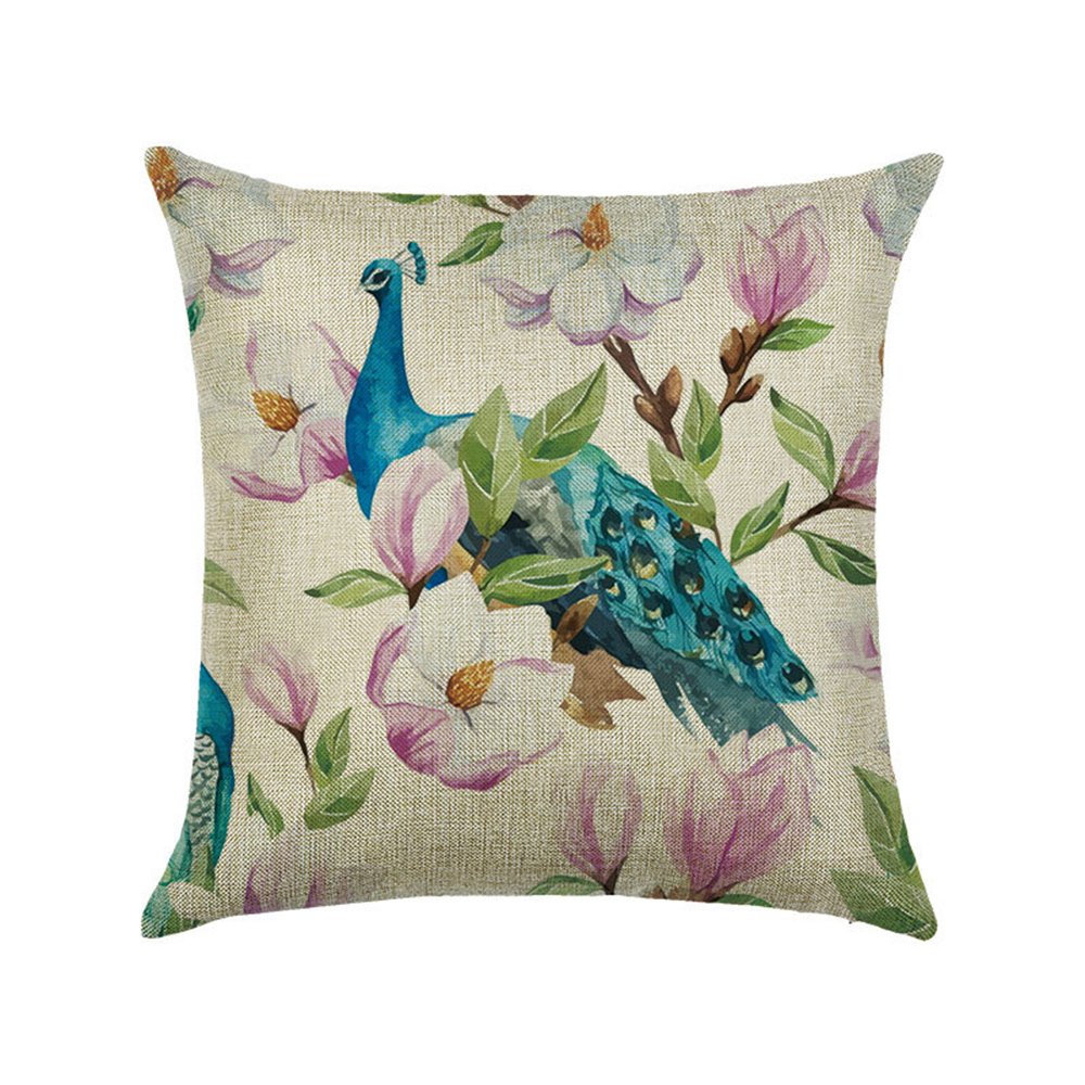 Hengjiang Federa per cuscino in cotone e lino con stampa animalier retrò per la decorazione del divano