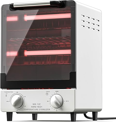 Esterilizador para herramientas de uñas, caja seca multifuncional de limpieza de alta temperatura de 12L de acero inoxidable con control de