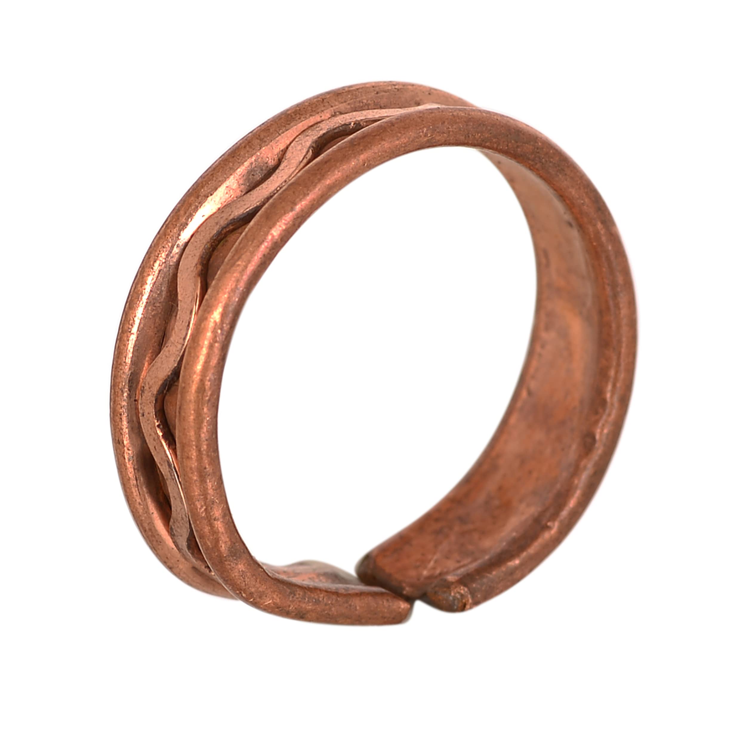 KESAR ZEMS Pure Copper Adjustable Open Back Pattern Spiral Finger/Thumb Ring Good Luck Challa Ring For Unisex (Size-20) (B09FPZZZNT) Amazon Price History, Amazon Price Tracker