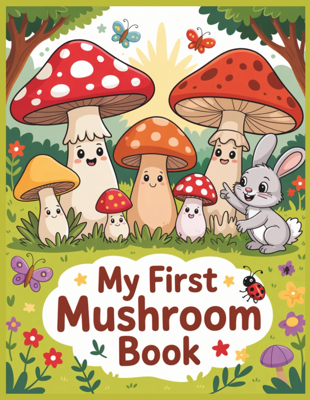 My First Mushroom Book: A Fun Coloring and Learning Guide for Toddlers and Kids