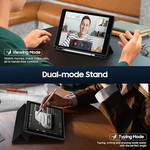 Miniatura 4 de Moko Funda para iPad de 9 generación 2021  iPad de 8 generación 2020  iPad de 7 generación 2019 con soporte para bolígrafo, funda para iPad 10.2 con