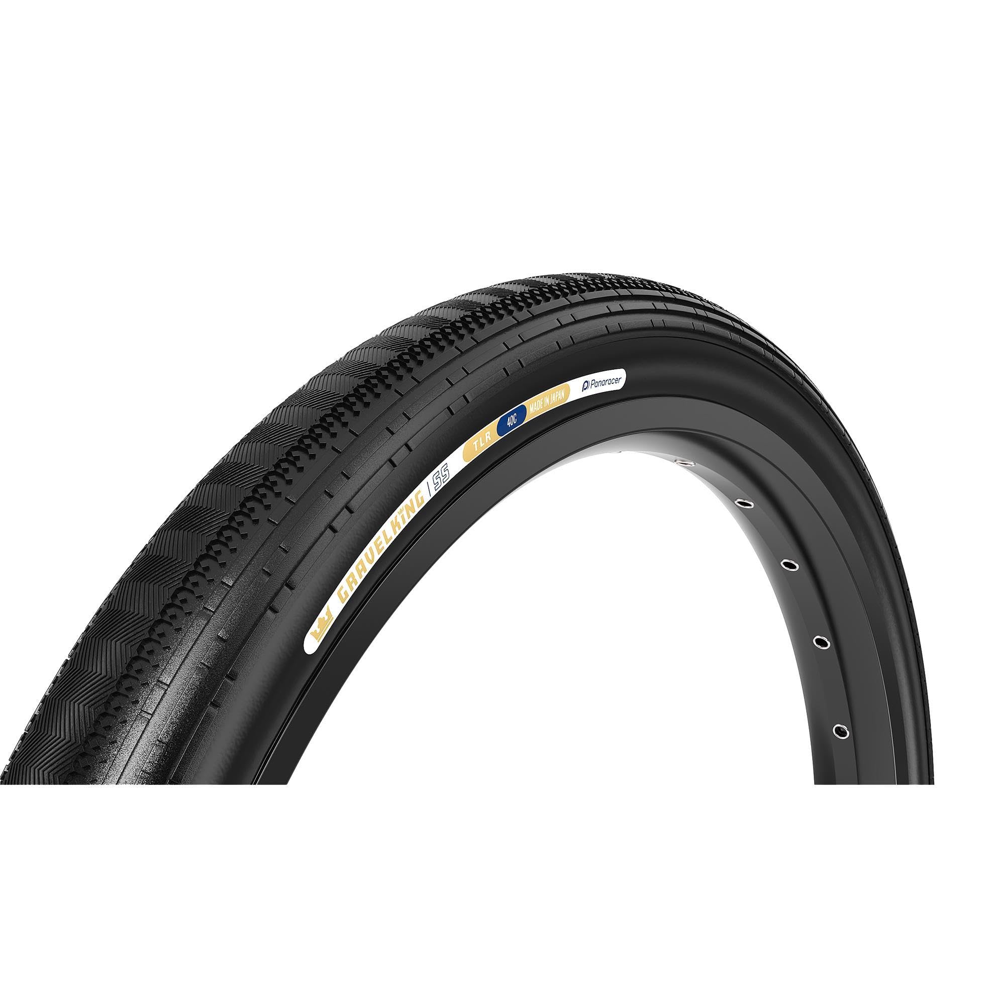 Panaracer Gravelking Semi Slick TLR Tubeless Ready Folding Gravel Bike Tyres 650b | Fast-Rolling SS with ZSG Compound & TuffTex Casing | Enhanced Control on Rough Road & Fire Trails | 650bx43c Tyres