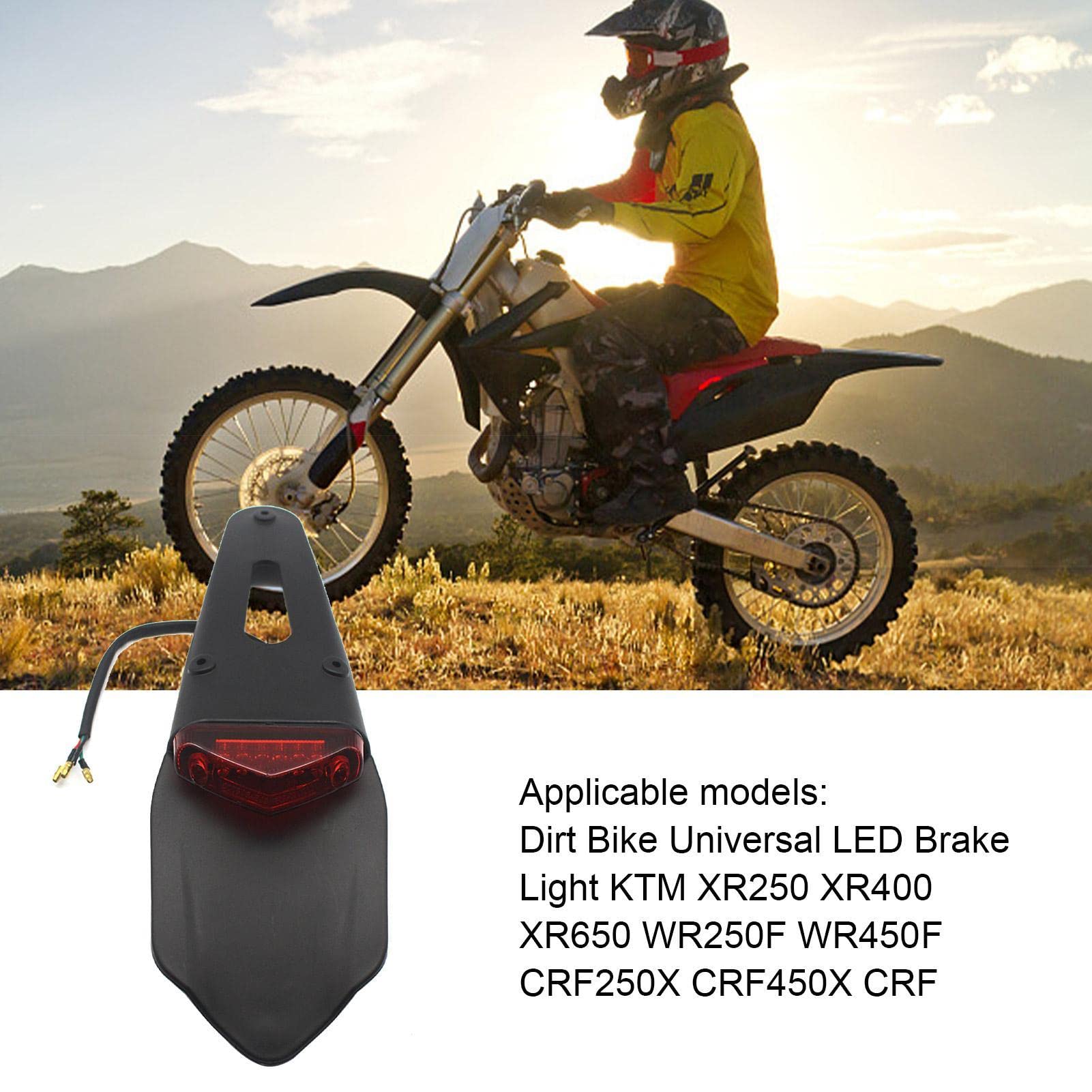 Feu Arrière LED Moto 12 LEDs - Étanche, Universel Pour Moto, Scooter, ATV | Sécurité Renforcée Au Freinage