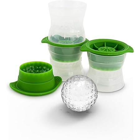 Tovolo Golf Ball Ice Molds (Set of 3) - Slow-Melting, Leak-Free, Reusable, & BPA-Free Craft Ice Molds / Great for Whiskey, Cocktails, Coffee, Soda, Fun Drinks, and Gifts