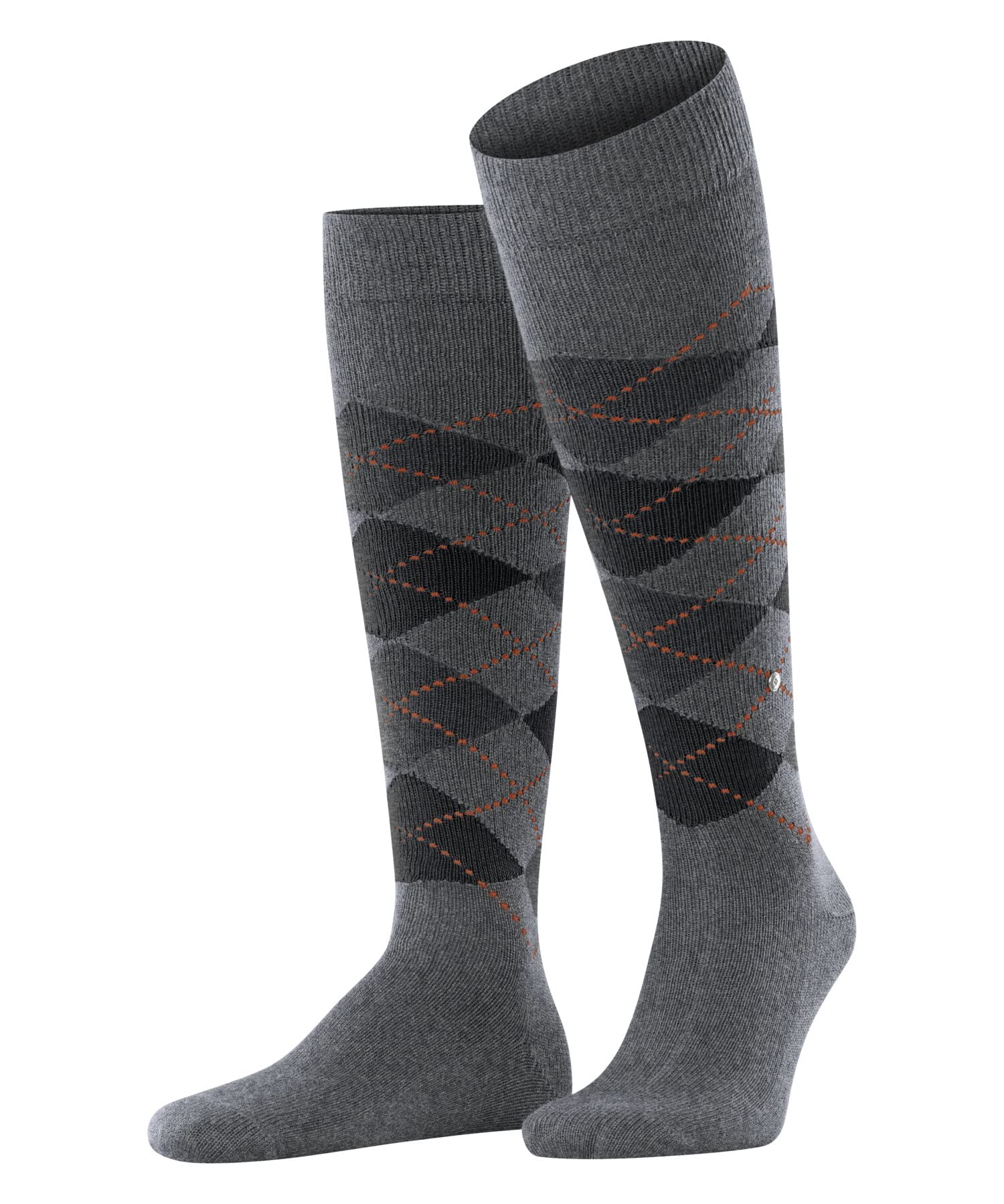 Burlington Men's Preston M Kh Warm Long Patterned 1 Pair Knee-High Socks, Grey Light 3400, 6.5-11