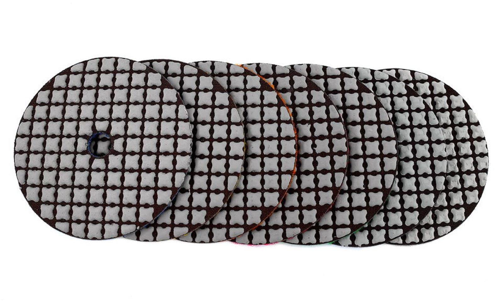 Almohadillas De Pulido En Seco De 7 Uds. De 100mm, Almohadillas De Pulido De Diamante De Tipo Afilado De 4 Pulgadas Para Disco De Lijado De Mármol Y Granito Para Piedra ZL30,Granos 3000