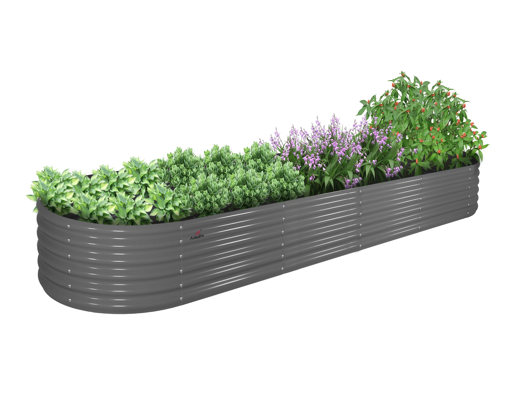 A ANLEOLIFE Galvanized Raised Garden Bed