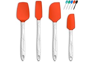 4-Piece Silicone Spatulas for Nonstick Pans