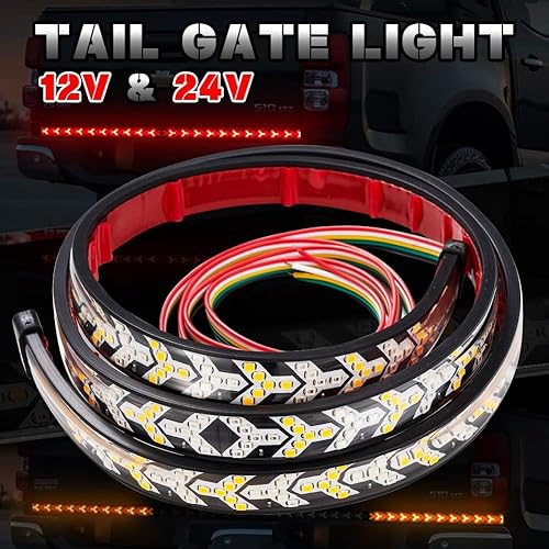 Miniatura 2 de Blueshyhall 60 '' barra de luz de la puerta trasera del camión 12V/24V freno de coche señal de giro flexible LED luz de tira para la recogida