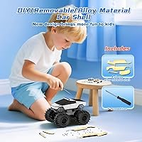 Vista 6 de Auto de control remoto anfibio, camión monstruo 1:18, juguetes para niños, autos RC, camiones RC impermeables de 2.4 GHz, camioneta todoterreno