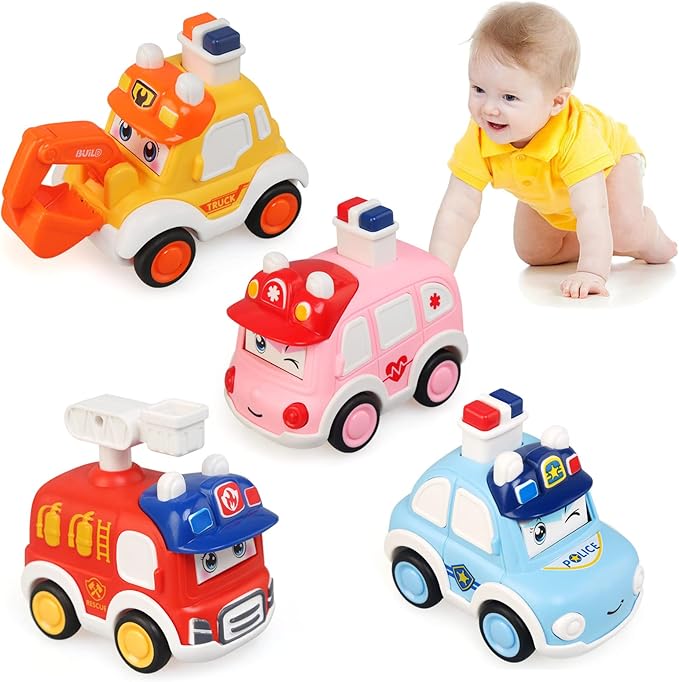 4 Voiture Jouet Bebe Jouets Friction Véhicules 7.5*10.5*6.5cm , KUPPA Animaux Mignons Camion Jouet,Jeux Éducatifs Idee Cadeau Pour Garçons Filles - Voiture - Achat & Prix