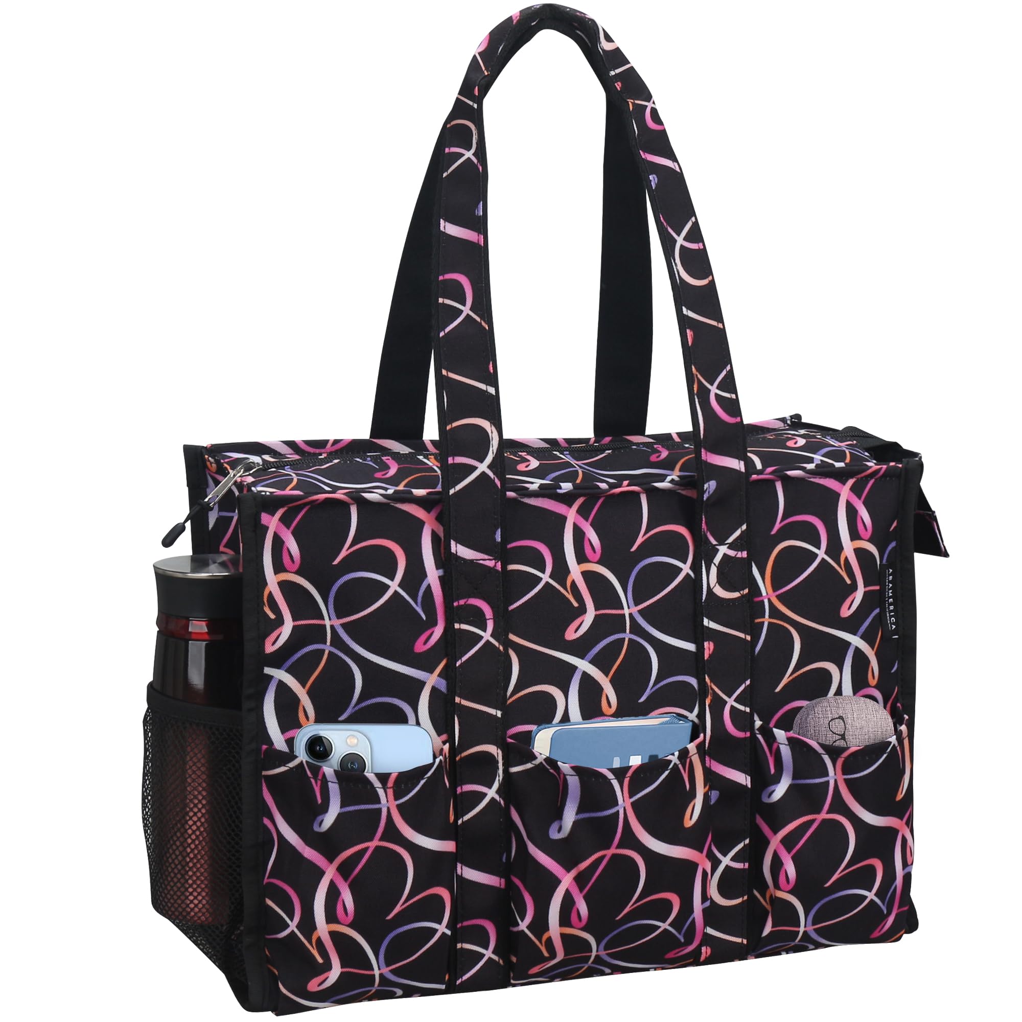 ABAMERICA Nurse Bags for Work Nursing Bag Multiple Pockets Waterproof Organizing Zip Top Clinical Bag for Nursing Students