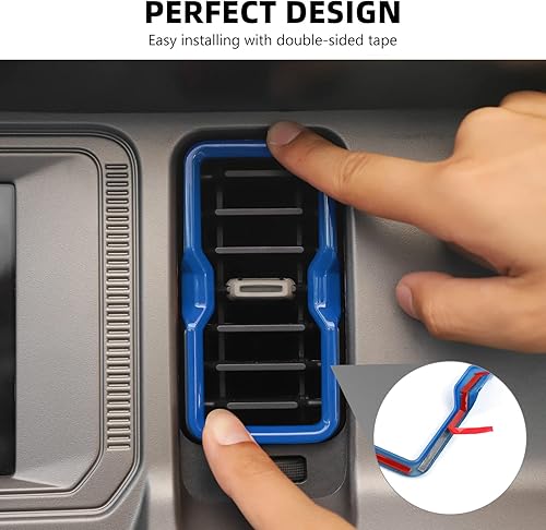 Vista 68 de Bronco - Cubierta de anillo de ventilación de salida de aire acondicionado, 4 piezas de cubierta de anillo de ventilación de CA para consola central