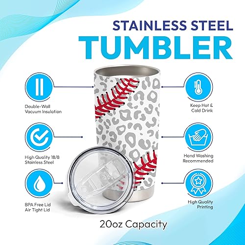 Miniatura 5 de Hyturtle Vaso de béisbol personalizado para hombres y mujeres en cumpleaños, regalos de béisbol para jugadores de béisbol, regalos para amantes del