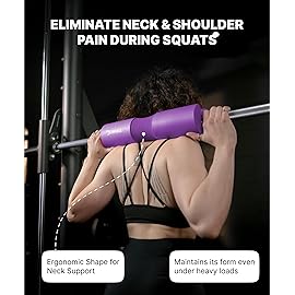 DMoose Barbell Pad, Relief Pressure from Neck, Shoulder, and Provide Lower Back Support, Non-Slip EVA Foam Squat Pad with Safety Straps, Hip Thrust Pad for Squats, Lunges - For Standard & Olympic Bars