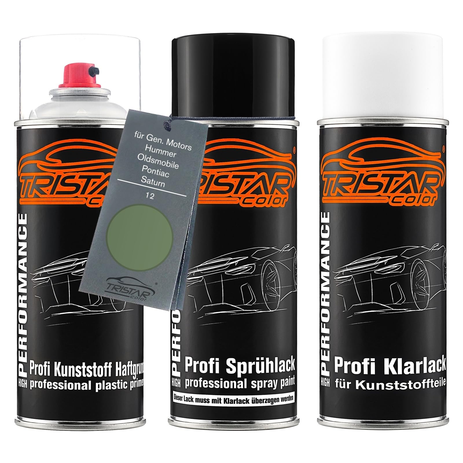 TRISTARcolor Zestaw w sprayu do plastiku do Hummer 12 Ardsley Green Metall.