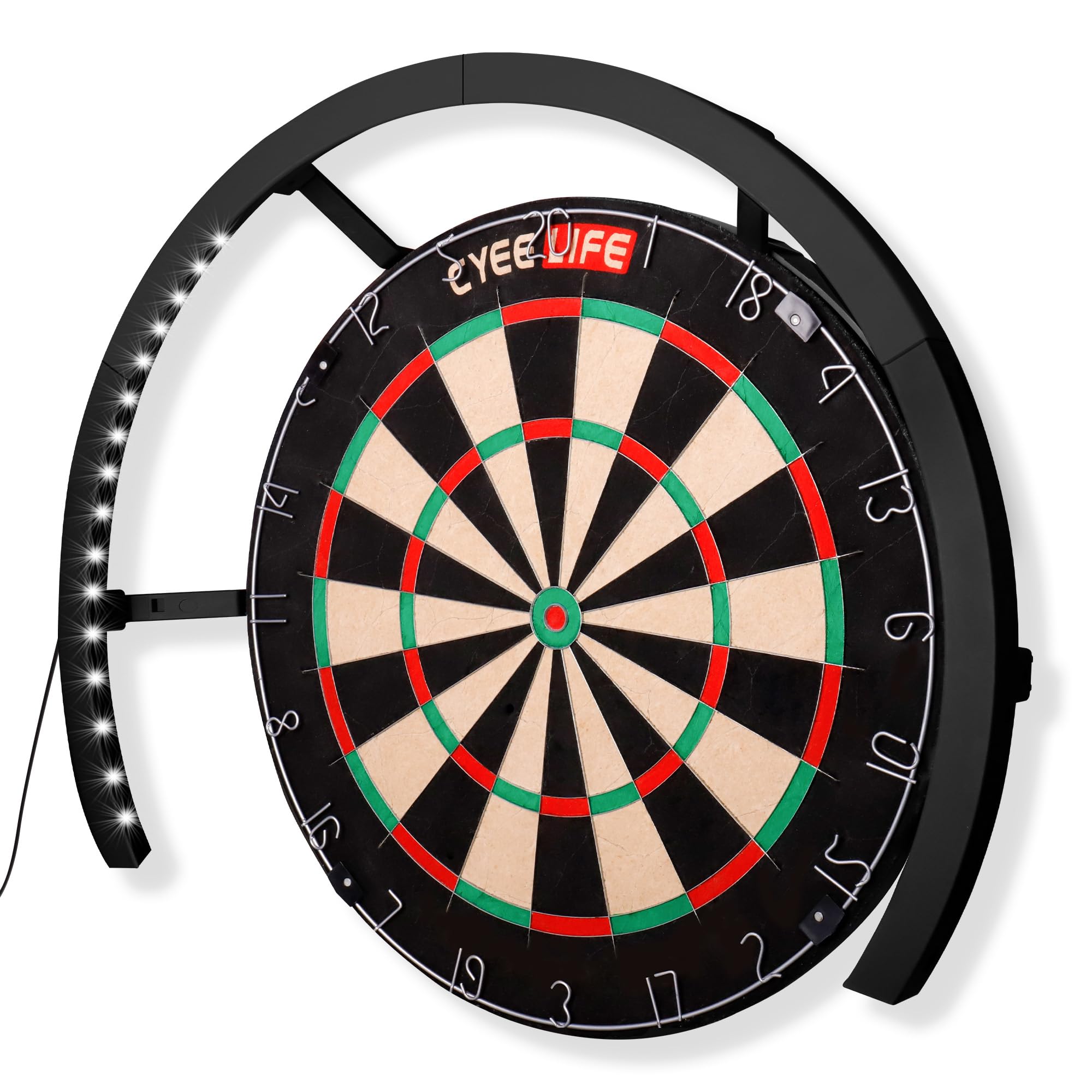 CyeeLife Luce a LED per bersaglio, bersaglio, sistema di illuminazione a LED, per freccette, si adatta in modo sicuro a tutte le freccette, facile da montare